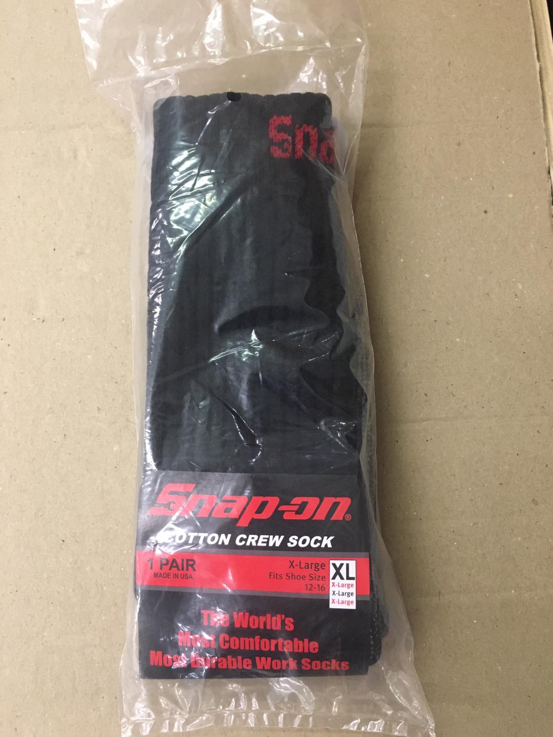Snap On Tools Black Cotton Crew Socks official licensed size XL – Big ...