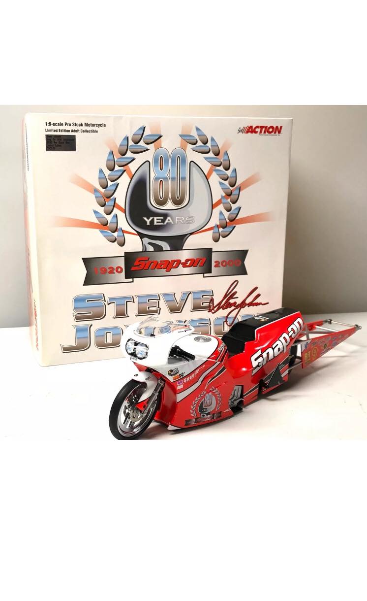 1:9 Scale pro Stock bike limited edition Steve Johnson Snap On 80th Ann 